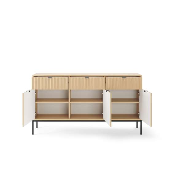 Skjenk Nova 154x83 cm - eik - 3 dører og 3 skuffer