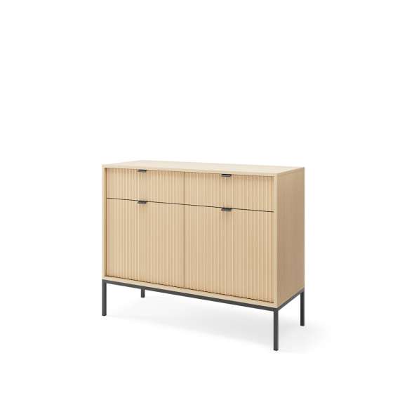 Skjenk Nova 104x83 cm - eik - 2 dører og 2 skuffer