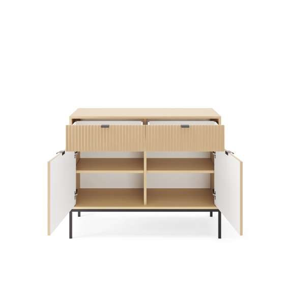 Skjenk Nova 104x83 cm - eik - 2 dører og 2 skuffer