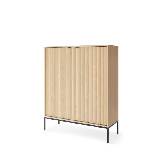 Skap Nova 104x125 cm - eik - 2 dører - høye ben
