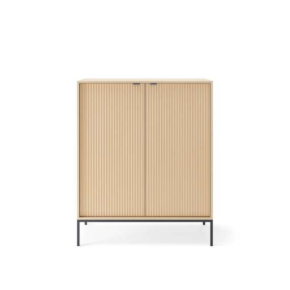 Skap Nova 104x125 cm - eik - 2 dører - høye ben