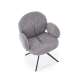 Stol GIORGIO - grå stoff - svingbar - svart bein
