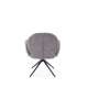 Stol GIORGIO - grå stoff - svingbar - svart bein