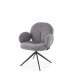 Stol GIORGIO - grå stoff - svingbar - svart bein