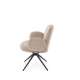 Stol GIORGIO - beige stoff - svingbar - svart bein