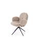 Stol GIORGIO - beige stoff - svingbar - svart bein