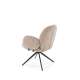 Stol GIORGIO - beige stoff - svingbar - svart bein