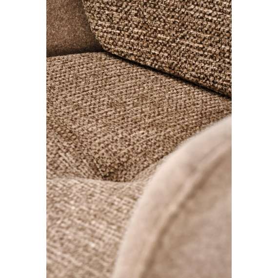 Stol ARTOS - brun stoff - svingbar - svart bein