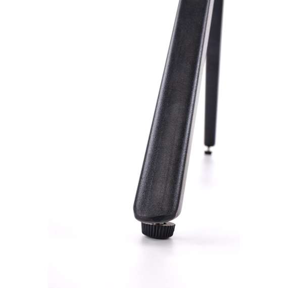 Stol ARTOS - brun stoff - svingbar - svart bein