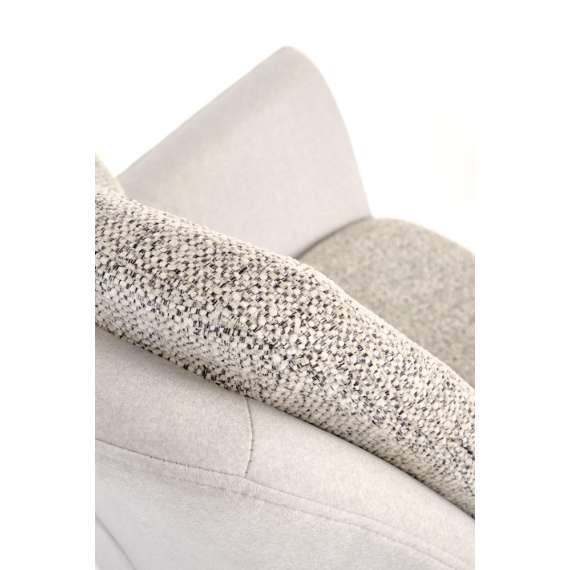 Stol ARTOS - lys grå stoff - svingbar - svart bein