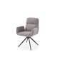 Stol RABEA - grå stoff - svingbar - svart bein