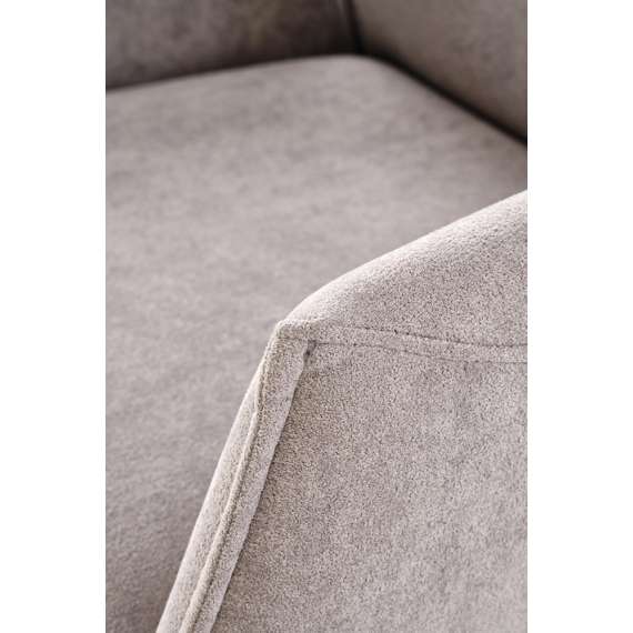 Stol RABEA - grå stoff - svingbar - svart bein