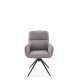 Stol RABEA - grå stoff - svingbar - svart bein