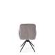 Stol RABEA - grå stoff - svingbar - svart bein