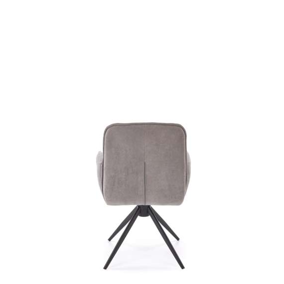 Stol RABEA - grå stoff - svingbar - svart bein