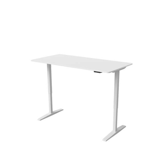 Skrivebord Kento 160x80 cm - hvit matt - hev/senk