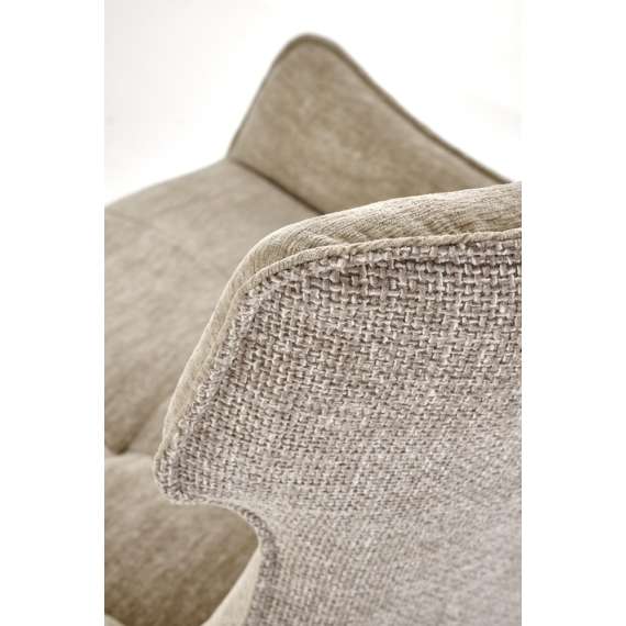 Stol RICKE - beige stoff - svingbar - svart bein