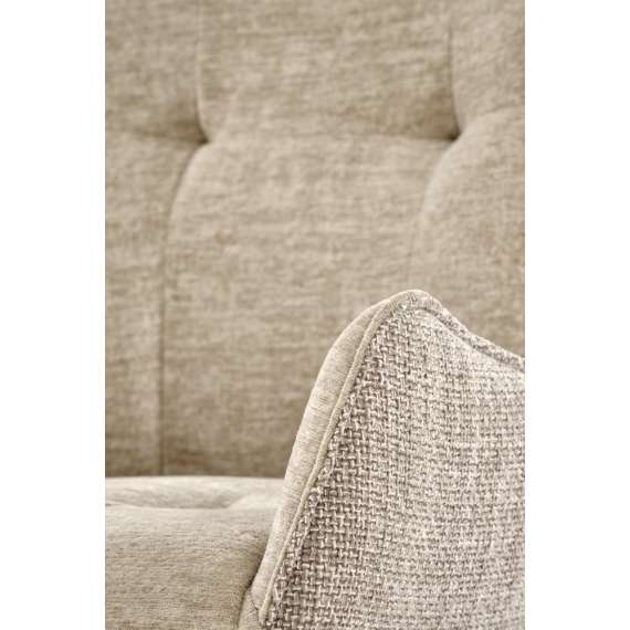 Stol RICKE - beige stoff - svingbar - svart bein