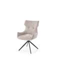 Stol RICKE - grå stoff - svingbar - svart bein