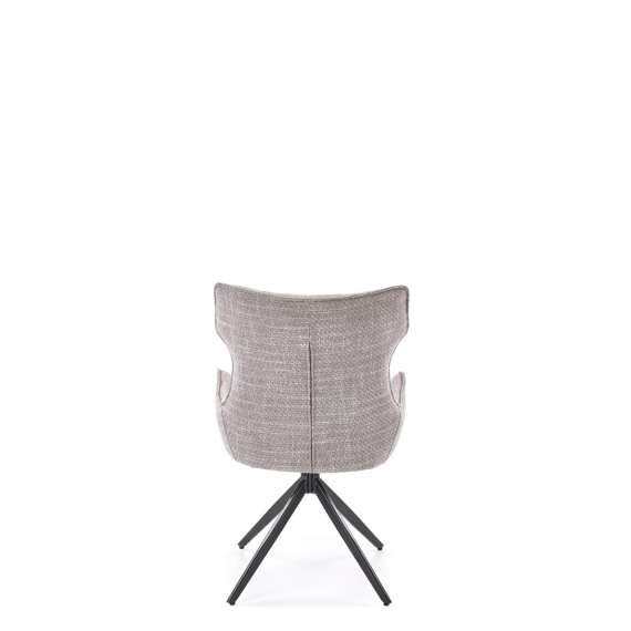 Stol RICKE - grå stoff - svingbar - svart bein