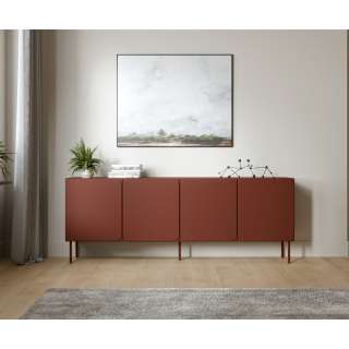 Skjenk RAFAEL 200x75cm - rød tuson - 4 dører