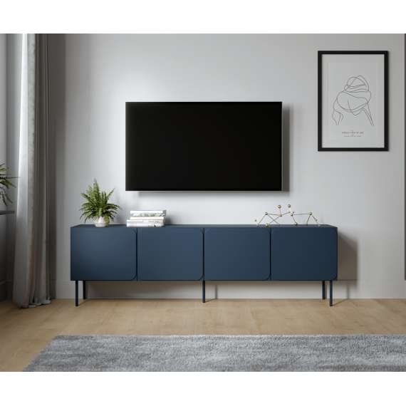 Tv-benk RAFAEL 200x60cm - indigo - 4 dører