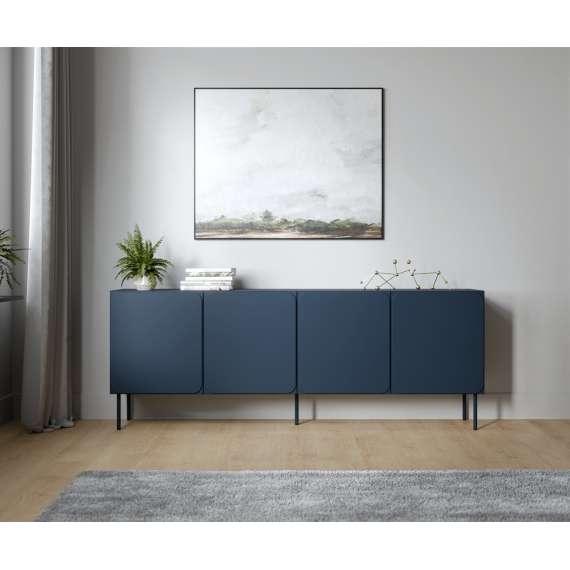 Skjenk RAFAEL 200x75cm - indigo - 4 dører