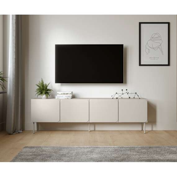 Tv-benk RAFAEL 200x60cm - cashmere - 4 dører