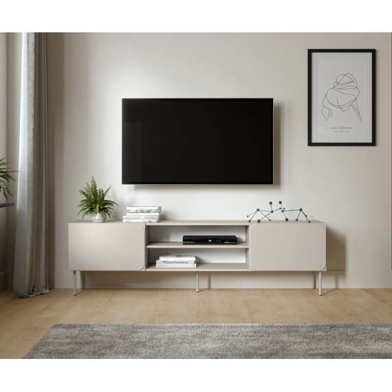 Tv-benk RAFAEL 200x57cm - cashmere - 2 dører