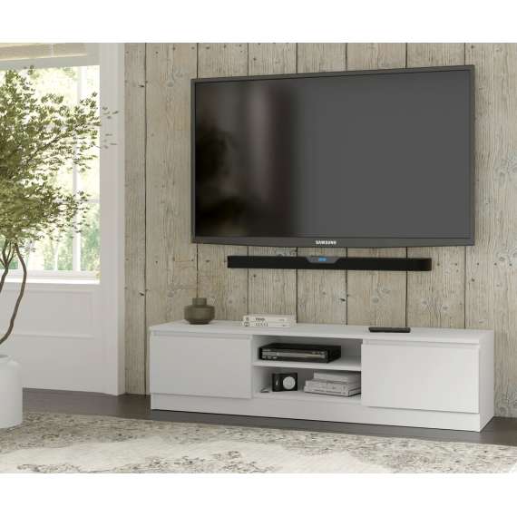 Tv-benk MAIA 150x39 cm - hvit matt - 2 dører