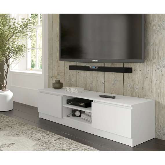 Tv-benk MAIA 150x39 cm - hvit matt - 2 dører