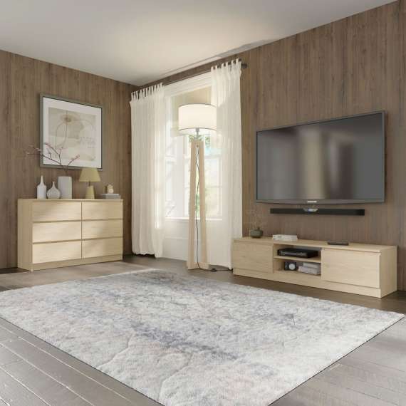 Kommode MAIA 120x80 cm - eik cremona - 6 skuffer