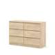 Kommode MAIA 120x80 cm - eik cremona - 6 skuffer