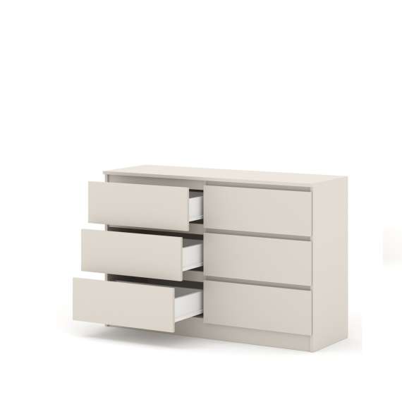 Kommode MAIA 120x80 cm - cashmere - 6 skuffer