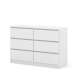 Kommode MAIA 120x80 cm - hvit matt - 6 skuffer