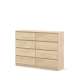 Kommode MAIA 140x104 cm - eik cremona - 8 skuffer