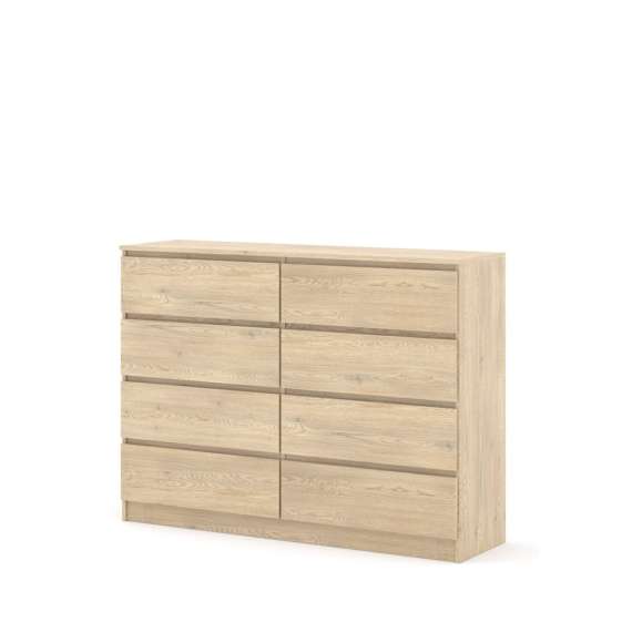 Kommode MAIA 140x80 cm - eik cremona - 8 skuffer