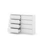 Kommode MAIA 140x104 cm - hvit matt - 8 skuffer