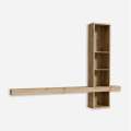Vegghengt reol med hylle LUTTO 225x171 cm - eik artisan