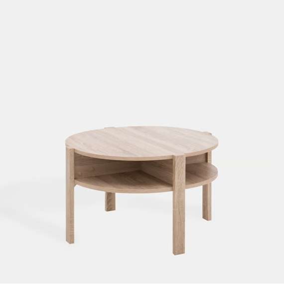 Sofabord TOBAGO Ø74 cm - eik sonoma