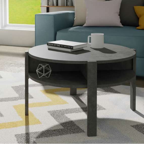 Sofabord TOBAGO Ø74 cm - betong