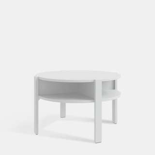 Sofabord TOBAGO Ø74 cm - hvit matt