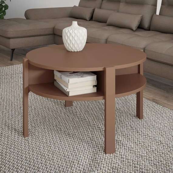 Sofabord TOBAGO Ø74 cm - terracotta