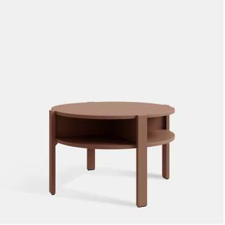 Sofabord TOBAGO Ø74 cm - terracotta
