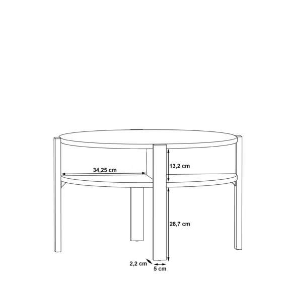 Sofabord TOBAGO Ø74 cm - sage