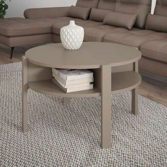 Sofabord TOBAGO Ø74 cm - taupe