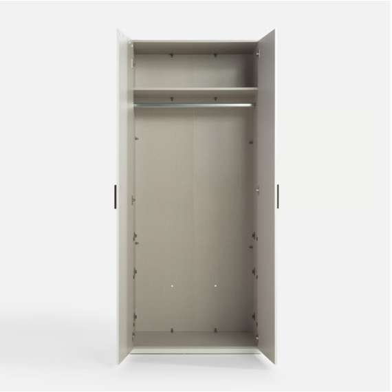 Garderobeskap TRAWEN 89x210 cm - hvit matt - 2 dører