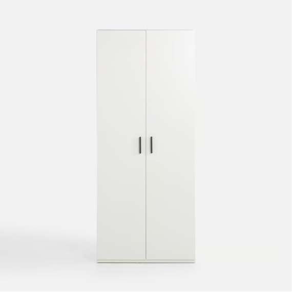 Garderobeskap TRAWEN 89x210 cm - hvit matt - 2 dører