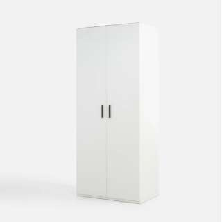 Garderobeskap TRAWEN 89x210 cm - hvit matt - 2 dører