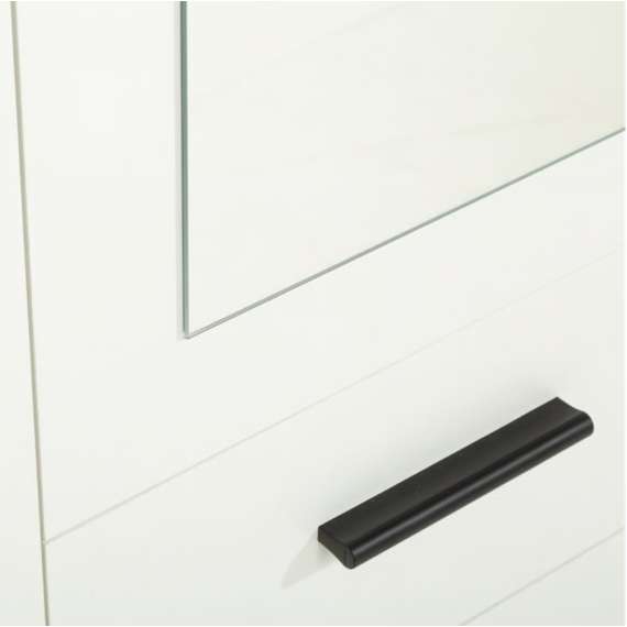 Garderobeskap TRAWEN 133x210 cm - hvit matt - 3 dører - 2 skuffer